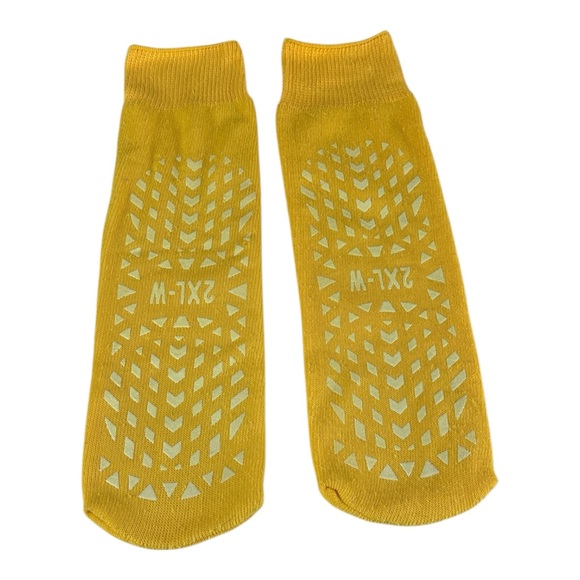 Medline Yellow Bariatric Double-Tread Patient Non-Slip Socks 2XL W - Picture 3 of 9